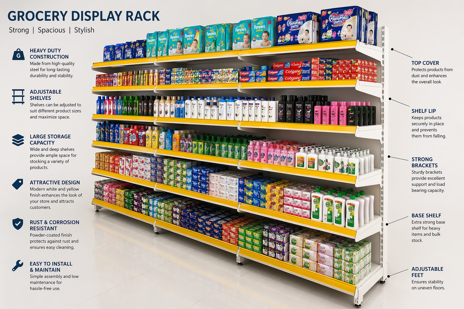 Grocery Display Rack manufacturers in Delhi Grocery Display Rack manufacturers in Delhi